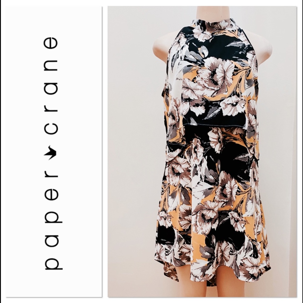 NWT Paper Crane Floral Print Teo Tier Dress